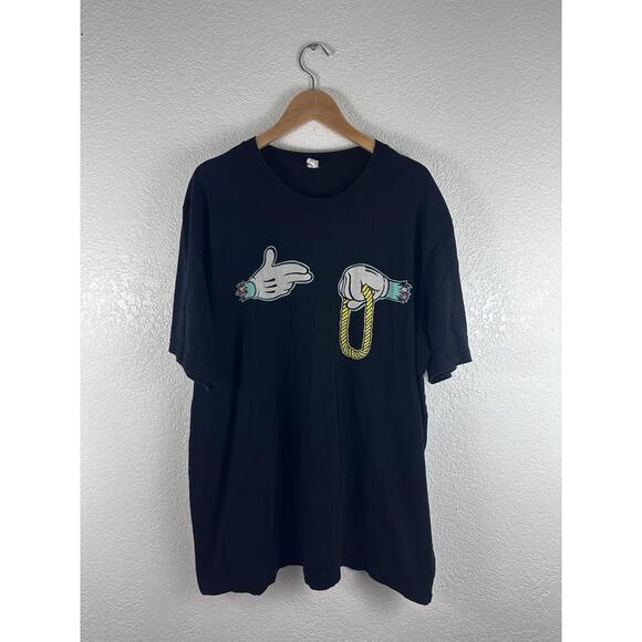 Other - Run The Jewels T Shirt 2XL Black Graphic Tee Gold Chain Hands Hip Hop Rap